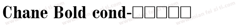 Chane Bold cond字体转换